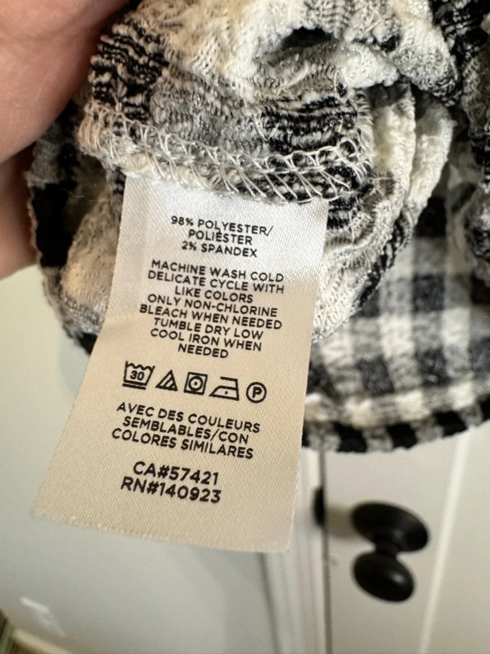 LOFT Plaid Boho Top - Picture 6 of 7